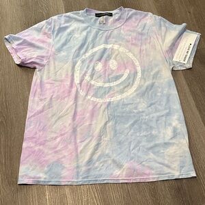 Vici Pastel Tie-Dye Smiley Face Tee